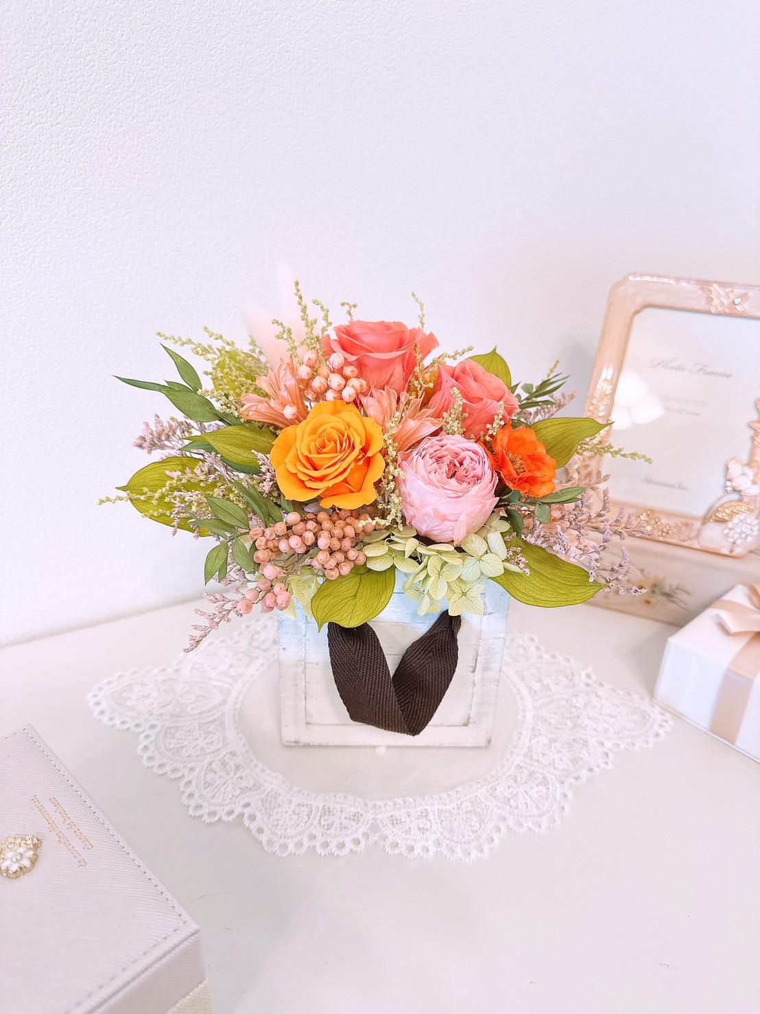 【母の日早割・早得】感謝を運ぶウッドキャリー ウッドボックス ギフト 結婚 記念日 新築 出産 長寿 祝い 春色 限定色 | 3枚目